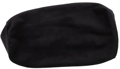 TOGEVAL Funda de Almohada Cilíndrica de Cristal para Reposacabezas de Coche Funda Reutilizable para Cojín Cervical para Cuello Fácil de Limpiar Negra Elegante