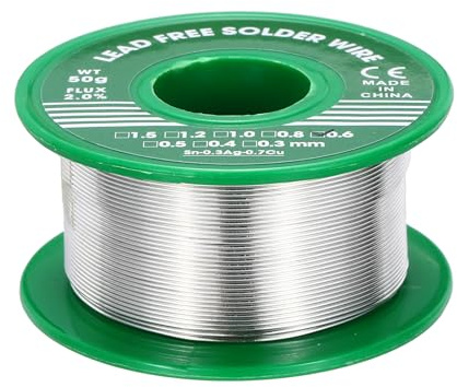 QUARKZMAN Rosin Core Lötzinn 50g Zinn Flussmittelkern Lötzinn 0.6mm Für Elektrisches Löten