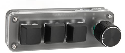ANGGREK Benutzerdefinierte -Tastatur, Acryl-RGB-Hintergrundbeleuchtung, Programmier-Makro-Tastatur mit 3 Tasten für PC-Gamer und Programmierer