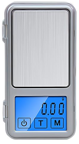 yeeplant Fickvåg, Digital Mini 500G/0,1 G Smycken Lcd Elektronisk Bärbar våg, Precisionsgram, Fcc & Ce-certifierad, 10 x 6 cm, Rostfritt stål, Pekskärm