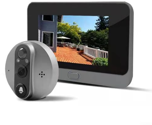 WiFi Video Doorbell With 166° Wide Angle Lens, 3MP Camera & AI Human Detection, Wireless Door Peephole Security Camera For Home