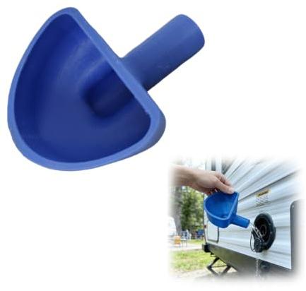 TAHJOS Embudo De Agua Para Autocaravana, Accesorios Para Vehículos Impresos En 3D, Llenador De Garrafa De Agua Para Viajes, Para Furgoneta, Autocaravana, Remolque Al Aire Libre, 1 Pieza(Azul,A)