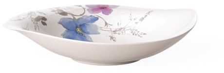 Villeroy & Boch – Mariefleur Gris Tiefe Schale 29 Cm Weiß/Bunt, Spülmaschinenfest, Mikrowellensicher, Schüssel Für Beilagen Und Salate, Bowl, Müslischale, Salatschüssel, Premium Porzellan