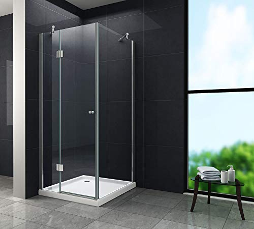 Duschkabine NOVUM 80 x 80 x 180 cm ohne Duschtasse