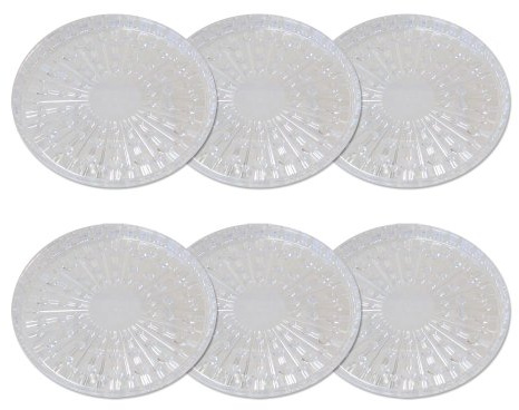 Sonja-Plastic Kuchenteller Erika glasklar 6er Set, wiederverwendbar, aus Kunststoff Ø 15,5 cm