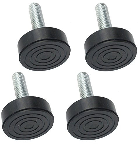 SPARES2GO Universal Washing Machine Adjustable Screw in Foot (Pack of 4, 10mm Thread)
