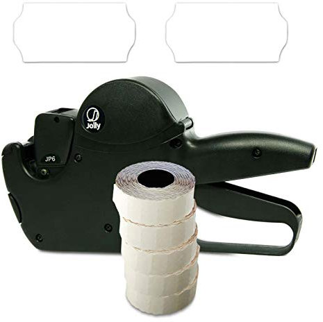 Preisauszeichner Set Jolly P6 inkl. 5 Rollen 22x12 Preisetiketten - weiss permanent | Auszeichner Jolly | HUTNER