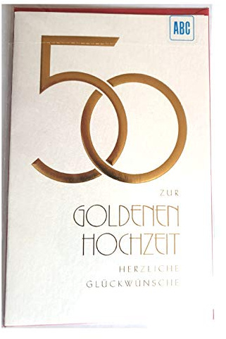 Glückwunschkarte - Goldene Hochzeit - 50 Jahre