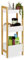 Relaxdays Estantería Baño con 3 Cestas, Bambú y MDF, 74,5 x 28 x 20 cm, Estante Vertical Lavabo y Cocina, Natural/Blanco