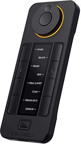 Xencelabs Quick Keys für Grafiktablett Zeichentablets Fernbedienung mit OLED-Display Programmierbares Tastaturfeld Anpassbare Shortcut-Tasten programmierbare Tastatur für Grafiktablets PC Laptop