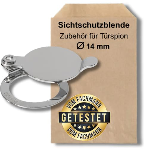 Sichtschutzblende für Türspion – Zubehör für Türinnenseite | Hochwertige Abdeckung aus verchromtem Messing, optional zum Türspion