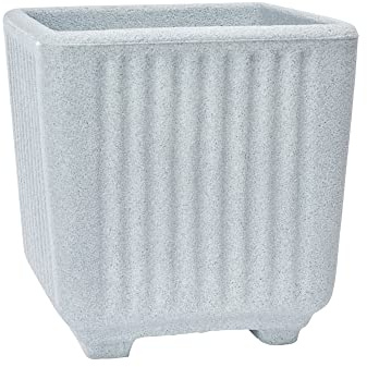 Garden Italia Vasi da giardino Quadro centorighe GQC Lato 50 cm alt.45 cm Made in Italy 100% riciclabile - Vaso in polietilene color Pietra