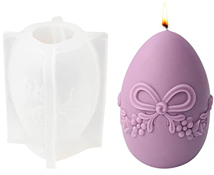 DZAY Silikonform Ostern: Blume Eier Kerzenformen Seifenform, Gießform Ostern Silikon Ostereier, Silikonform für Seife, Sojawachs Kerzen