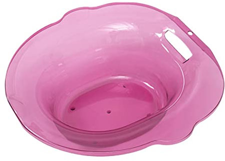 Sitz Bath for Toilet Seat Steam Seat Hangable Portable Reusable Wider Seating Area Toilet Tub Universal Hip Bath Bidet for Elderly Women Men, Pink