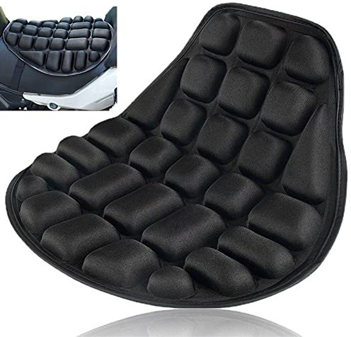 Wudaizhi Cuscino Comfort in Gel 3D per Sella di Motocicletta, Universale, con Copertura in Tessuto Traspirante