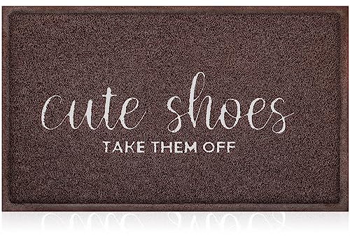 AOAOPQ Indoor Door Floor Mat Welcome Doormat 18x 47 Cute Shoes Take Them Off Outdoor Rectangular Washable Mats for Entryway Living Room Balcony Garden Hallway