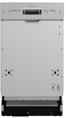 KKT KOLBE Teilintegrierter Geschirrspüler DW4504ED, 45 cm | AquaStop, höhenverstellbarer Oberkorb, 4 Programme, 10 Maßgedecke, Zeitvorwahl, unterbaufähig