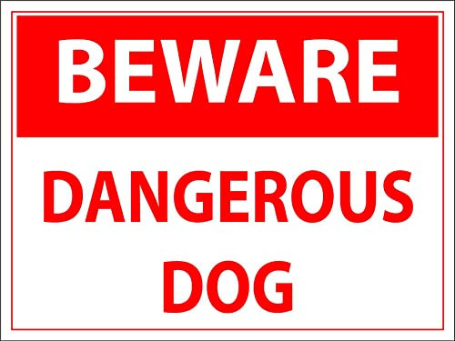 Cuidado Con El Perro Peligroso Señal De Advertencia Cartel De Chapa Vintage Carteles De Pared De Metal Decoración Pared Muestra Placa Para Pared De Salón Tienda Bar M