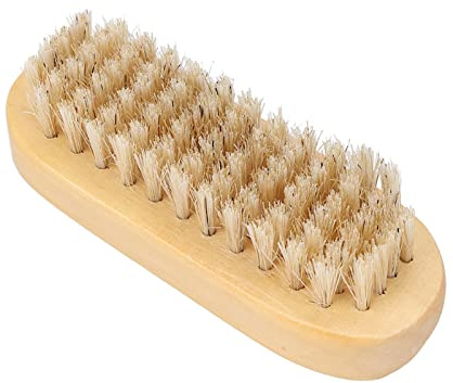 Non Slip Wooden Two Sided Hand and Nail Brush, Fingernail Brush for Nail Cleaning and Scrubbing Stiff Nail Brush for Travel for Men Women, Wooden Double Sided Nail Cleaning Brush