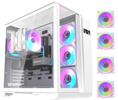 Boitier PC Moyen Tour Darkflash TH285 (Blanc)