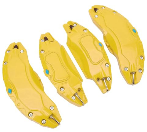 Copri Pinza Freno, Copri Pinza Freno a Disco per Auto Copri Pinza Freno con Kit di Installazione 4 Pezzi in Lega di Alluminio per il 2020-2023 (YELLOW)