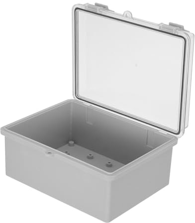 KICHOUSE Scatola Di Derivazione in Plastica Scatola Di Giunzione Elettrica Trasparente Adattatore Per Coperchio Di Tenuta Per Progetti Elettrici Esterni Con Copertura Incernierata
