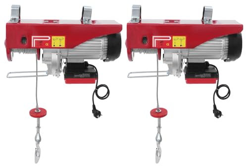 Elektrischer Seilzug mit Fernbedienung, Elektrische Seilwinde 500Kg bis 1000Kg, Elektrische Hebewinde 12m/6m Hubhöhe, Elektrische Seilhebezug für Haus Lager 1200W