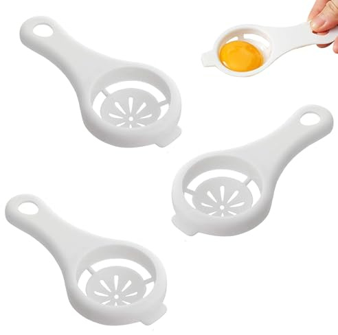 Egg Separator, 3pcs Egg Yolk and White Separator, Egg White Filter for Baking Cooking, Durable Kitchen Tool, Perfect for Efficient Egg Separation