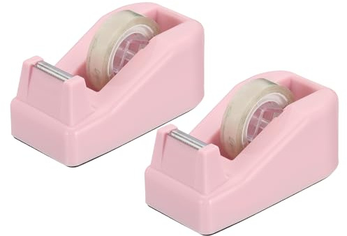 PATIKIL 2 Pezzi Distributore Di Nastro Da Scrivania, Piccolo Distributore Di Nastro Carino Per Desktop, Rosa Oro