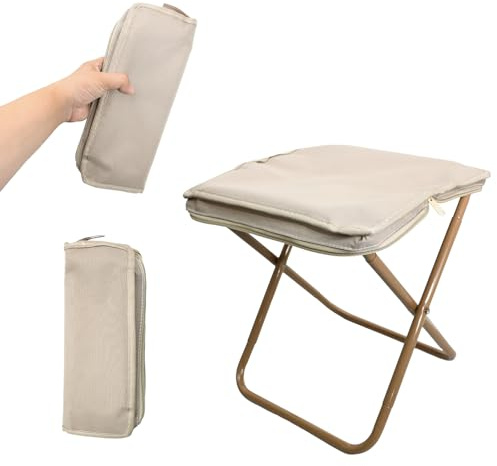 Camping Hocker, Tragbarer Klapphocker, Hocker Klappbar, Leicht Sitz Falthocker, Gartenhocker Klappbar für Reisen Strand Wandern Garten Angeln Grillen
