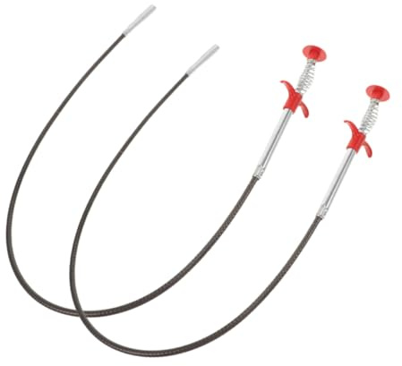 NUOBESTY 2 Pièces Outil de Débouchage Flexible avec Pince à Griffes pour Siphon Lavabo et Accessoire Durable pour Nettoyage Canalisation Cheveux