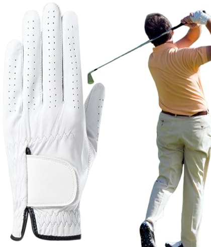 Golf-Handschuhe für Herren, linke Hand, Herren-Golfhandschuh, für Rechtshänder, atmungsaktiv, für Linkshänder, gepolstert, ergonomischer Fäustling, bequemer Griff für Damen, Reiten, Motorrad, Tennis
