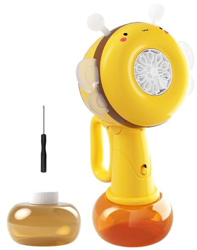 Zunetsutock Bubble Machine - Bärbart biformat bubbelspel | Roterande med färgglada lysdioder, för barn, fester, karneval, födelsedagar, resor och utomhusaktiviteter