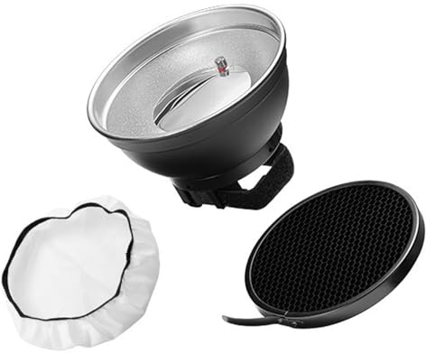 KIMISS Quadratische Blitz-Softbox – 15 cm Faltbarer Lichtformer für Aufsteckblitze (Speedlights) mit Quadratischem Blitzkopf, inkl. Wabe und Diffusor