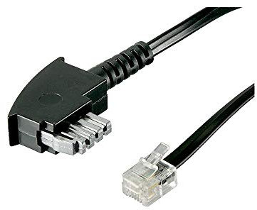 Goobay 3m TAE-N/RJ11 Cable cavo telefonico Nero