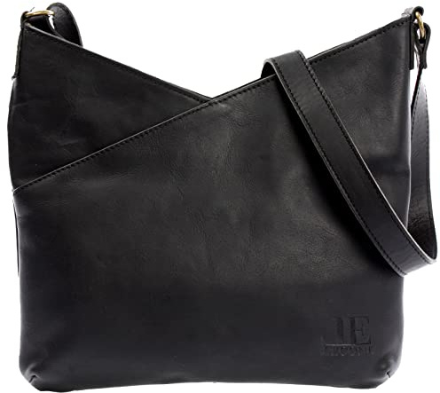 LECONI Schultertasche Damentasche Umhängetasche natur weiche Ledertasche Handtasche Damen Leder 32x29x3cm LE0065