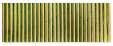 CosìCasa Bambusmatte – Vielseitiger Bambusteppich aus Bamboo als Badezimmer Matte, Badematte Holz oder Bad Läufer – die stilvolle Badematte Bambus als Bambus Deko (Grün - 50X500)