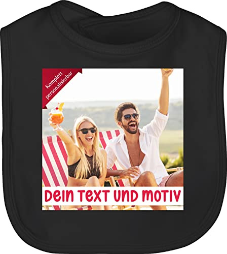 Geschenk mit Namen personalisiert by Shirtracer - Baby Lätzchen - eigenem Bild - Eigenes Foto Geschenk I