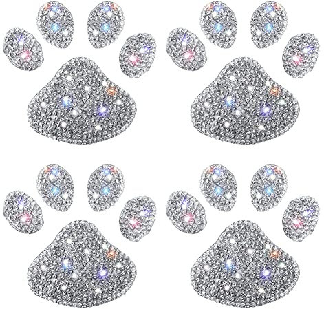 SHTGOI 4 Stück Kristall Autoaufkleber Bling Strass Schmetterling Abziehbilder Selbstklebende Glitzer Auto Schmetterlinge Aufkleber für Auto Stoßstange Fenster Laptops Gepäck Dekoration Weiß