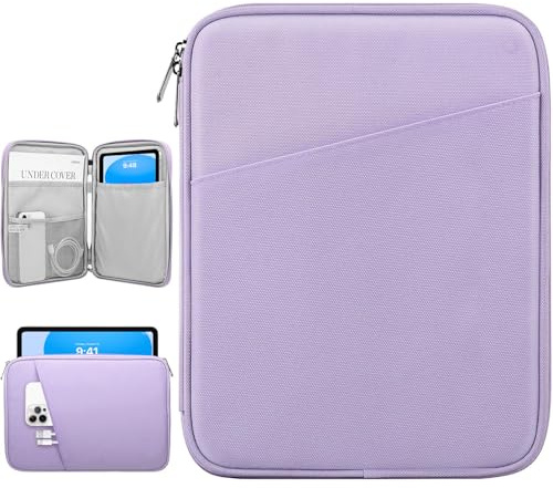 Dadanism 9-11 Custodia Protettiva Borsa Tablet Per iPad (A16) 11, iPad Air 11 M4/M3, iPad Pro 11 M5/M4, iPad 10a Gen 10,9, iPad 9/8/7a Gen 10,2, Galaxy Tab A11+ 11, Tab M11 11,Viola Grigio