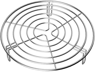 Griglia per cottura a vapore, in acciaio inox, inserto per cottura a vapore, griglia rotonda per cottura a vapore, inserto per cottura a vapore, griglia per cottura a vapore (27,5 x 5,5 cm)
