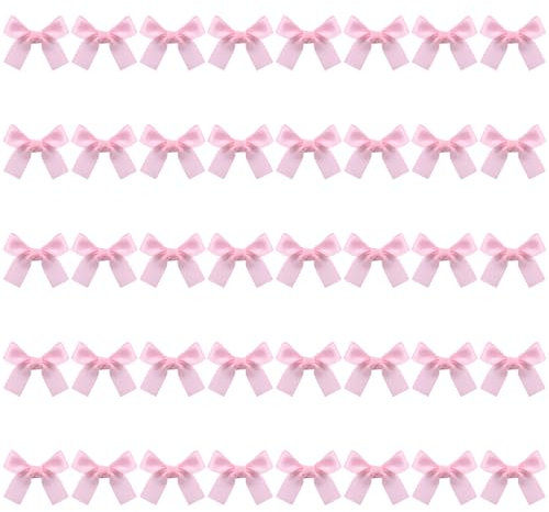 40 Stück Schleifen Haarspangen Mini Gefärbte Rosa Haarschleifen Mädchen Kleine Schleife Haare Krokodilklemmen Haar Accessoires Haarspange Schleife Damen Klein