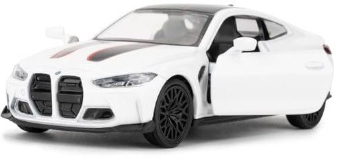 imtfzct 1/36 BMW M4 CSL Modellauto, Spielzeugauto mit Pull Back Funktion, Türen zum Öffnen, Freizeitspielzeug, Auto Geschenk für Jungen und Mädchen Weiß