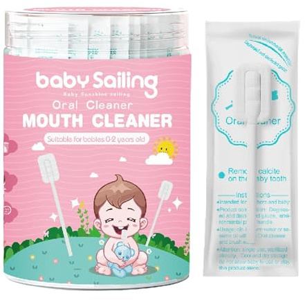 30 Baby Oral Cleaner - Baby Gauze Tongue Cleaner, Baby Tongue Cleaner Ne-wborn, Soft Oral Cleaning Stick, Baby Toothbrush Cleaner, I-nfant Tongue Cleaner, Baby Mouth Cleaning Stick
