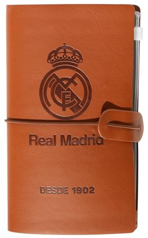 Grupo Erik Real Madrid resedagbok | Resetillbehör för kvinnor och män, resenödvändigheter, planerare | Real Madrid-gåvor under 6,8 kg, fotbollspresenter
