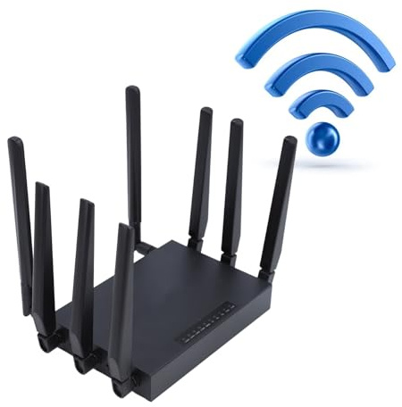Routeur 5G CPE 6, Routeur Double Bande WiFi6 5G CPE avec Emplacement pour Carte SIM, Réseau Ethernet Gigabit 1000 Mbps avec 8 Antennes, pour Le Moyen-Orient, l'asie et L'Afrique