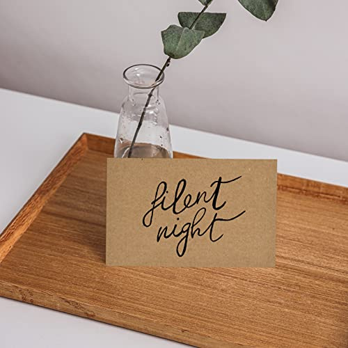 YILANJIN Kraftpapier, 100 Blatt 15×10 cm Blanko Papier Karten für Einladungen, Braunes Kraftpapierkarten für Bedrucken, Blanko Karton Papier für Grußkarten, Bastelarbeiten, Scrapbooking (Braun)
