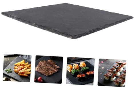 BEBEMOKO Natural Plate Sushi Tray for Buffet Party Food Serving Platter Square Steak Sushi Display Dish