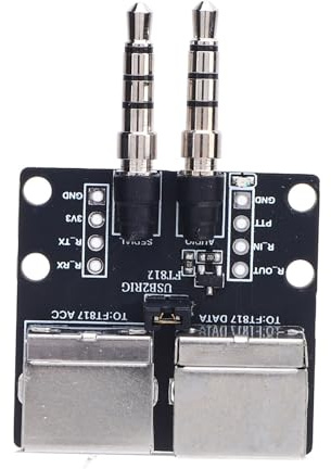 Interfaz de Modos Digitales Integrados para Radio Amateur, Tarjeta de Sonido y Puerto Serie 2 en 1 Interfaz de Modos Digitales, Integrado en Códec de Sonido, Interfaz de Modos