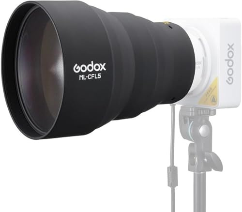 Godox ML-CFL5 Accessorio Fresnel in Silicone Pieghevole, Modificatore di Luce Regolabile per Riflettori di Lente ML-L15 & ML-L36 di Godox ML100BI ML100R